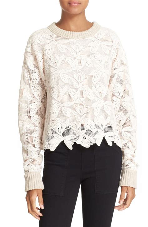 see by chloe lace sweater|see by chloe outlet.